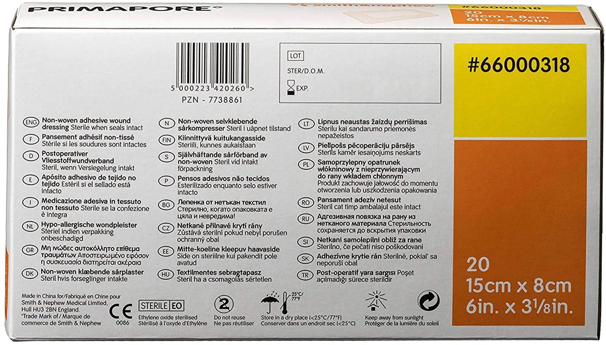 Smith & Nephew Primapore Adhesive Dressing