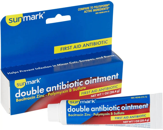 Sunmark Double Antibiotic Ointment With Bacitracin and Polymyxin B Sulfate