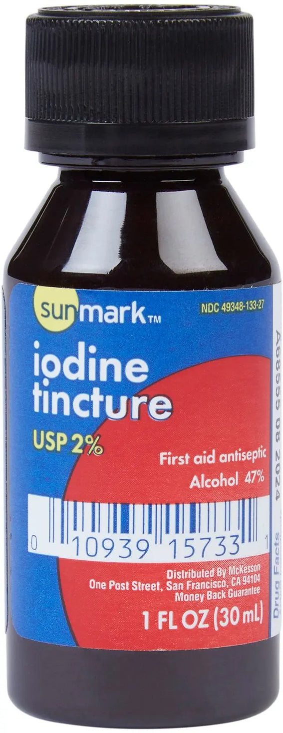 Sunmark Iodine Tincture USP 2% First Aid Antiseptic