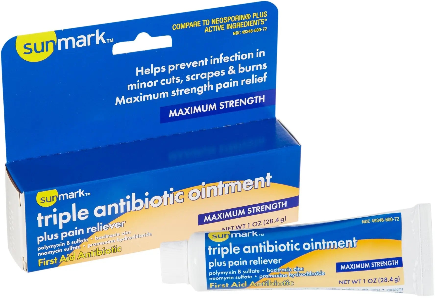 Sunmark Triple Antibiotic Ointment plus Pain Reliever