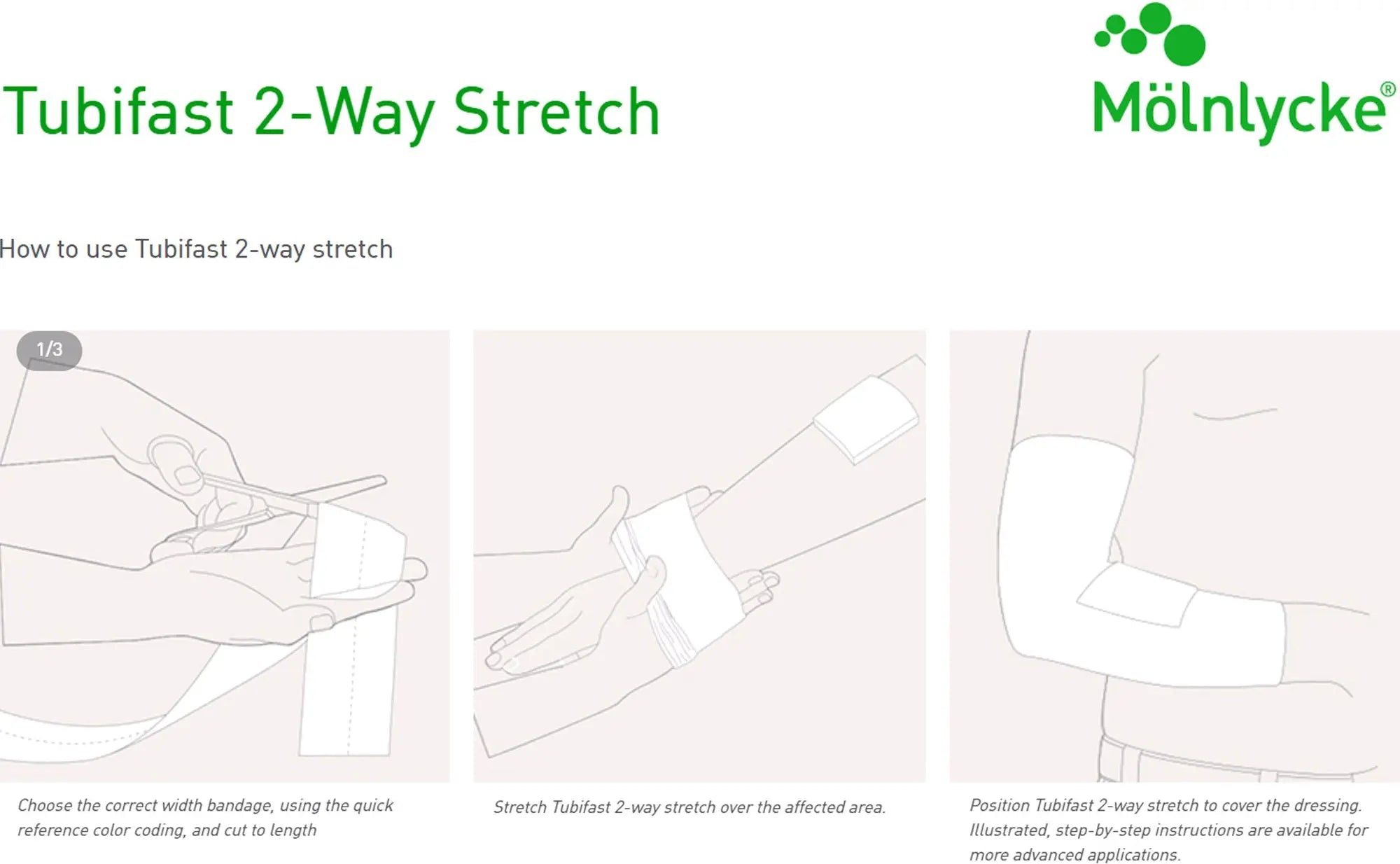 Tubifast 2-Way Stretch Tubular Retainer Dressing