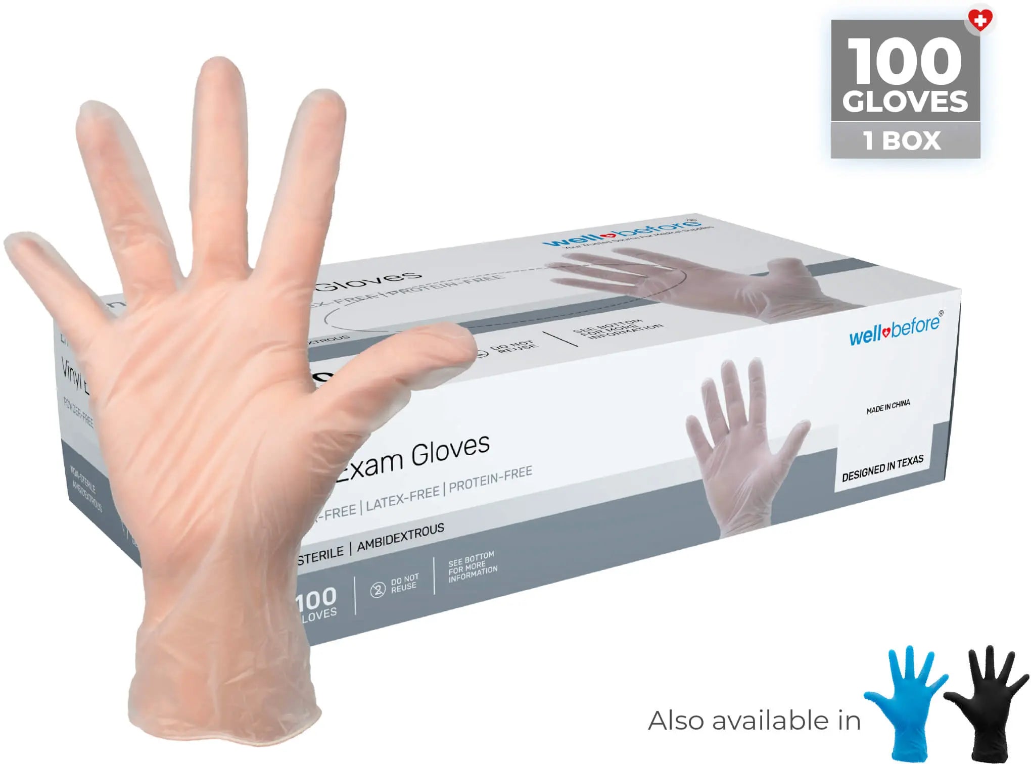 WellBefore Endeavor Vinyl Examination Gloves