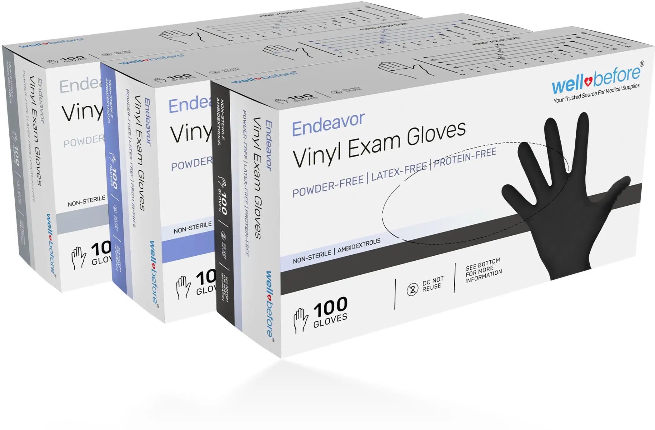 WellBefore Endeavor Vinyl Examination Gloves