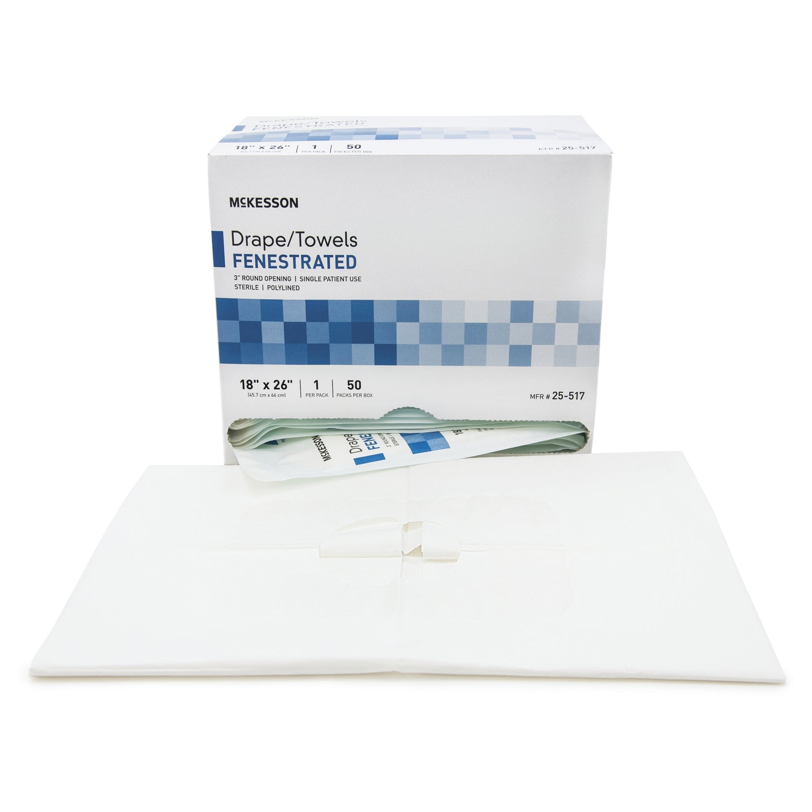 McKesson Poly Lined Towel Drape