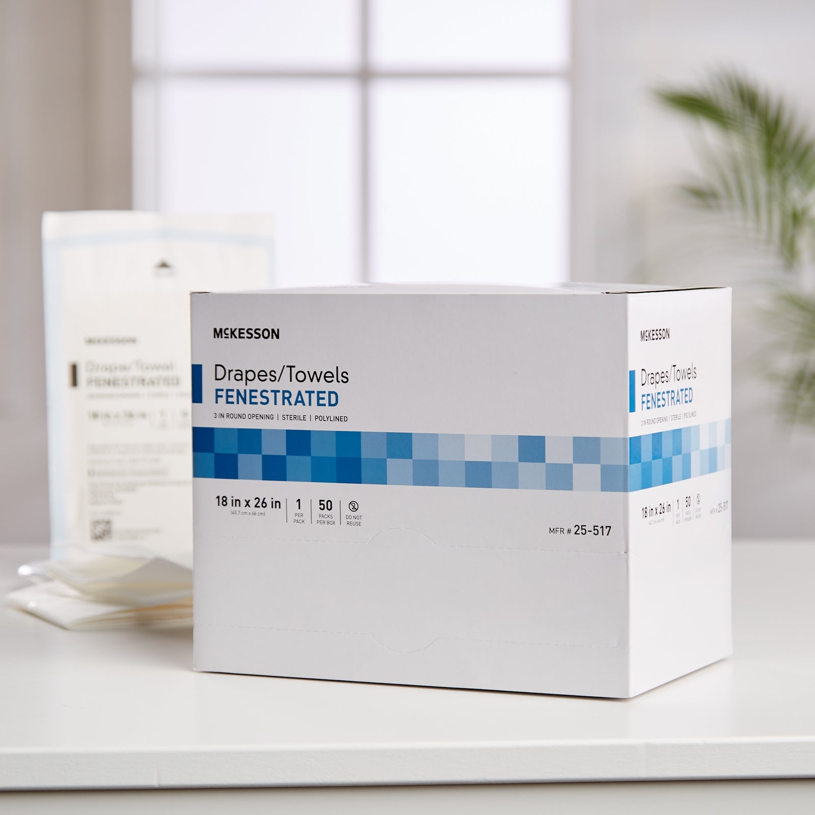 McKesson Poly Lined Towel Drape