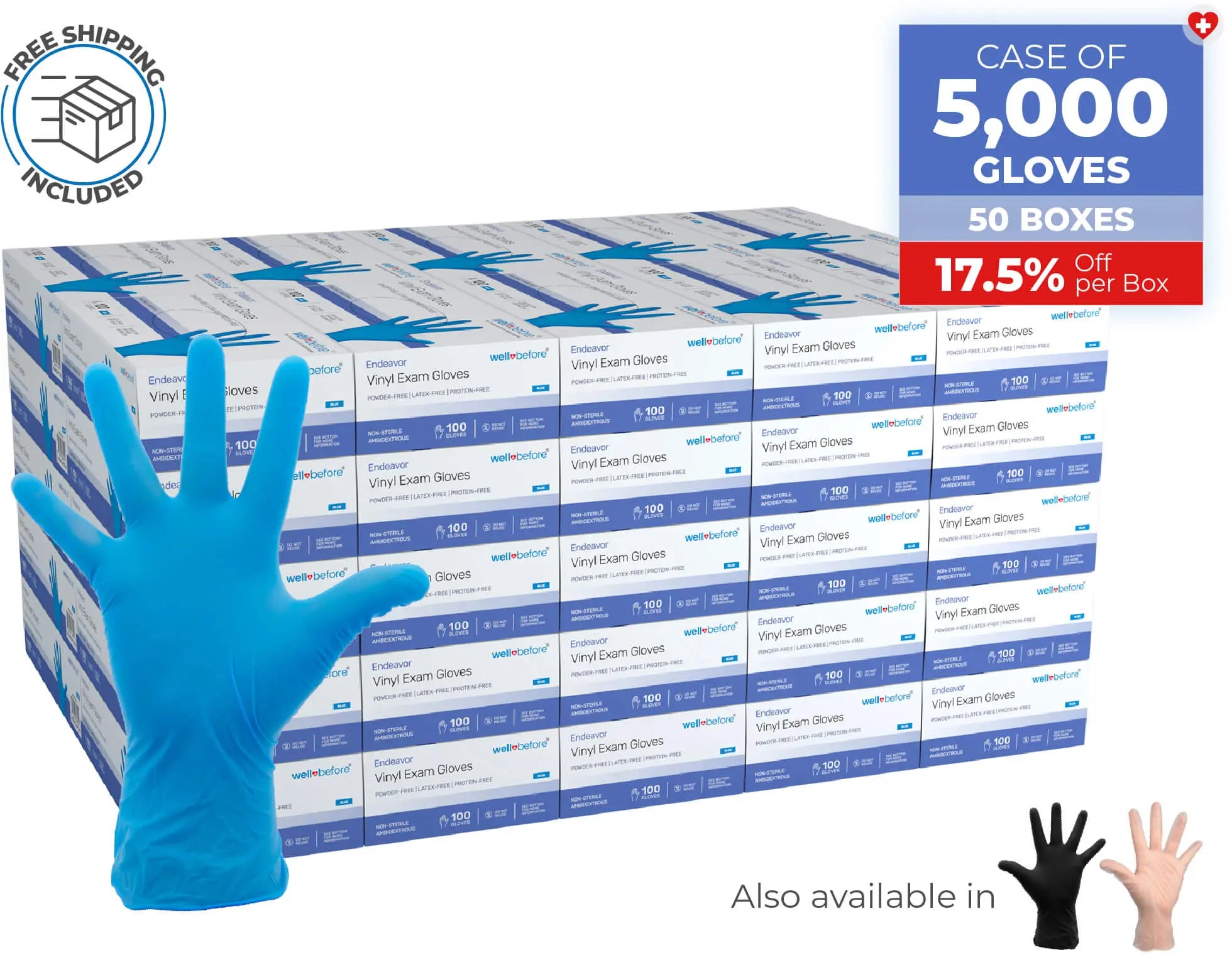 WellBefore Endeavor Vinyl Examination Gloves For Bulk Orders