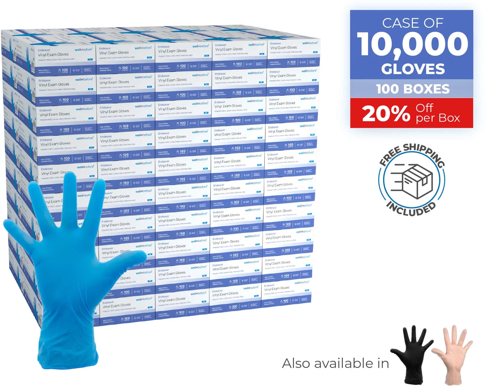 WellBefore Endeavor Vinyl Examination Gloves For Bulk Orders