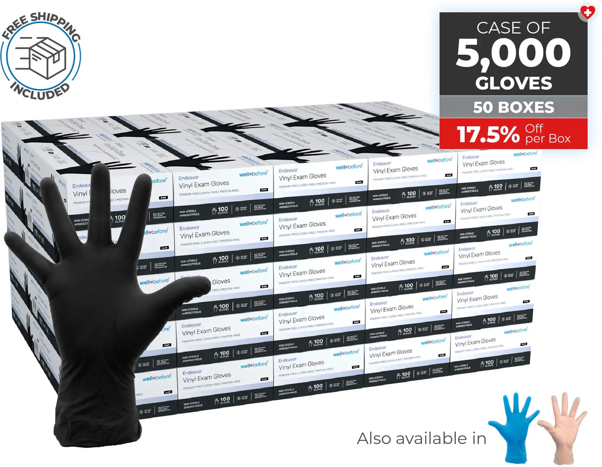 WellBefore Endeavor Vinyl Examination Gloves For Bulk Orders