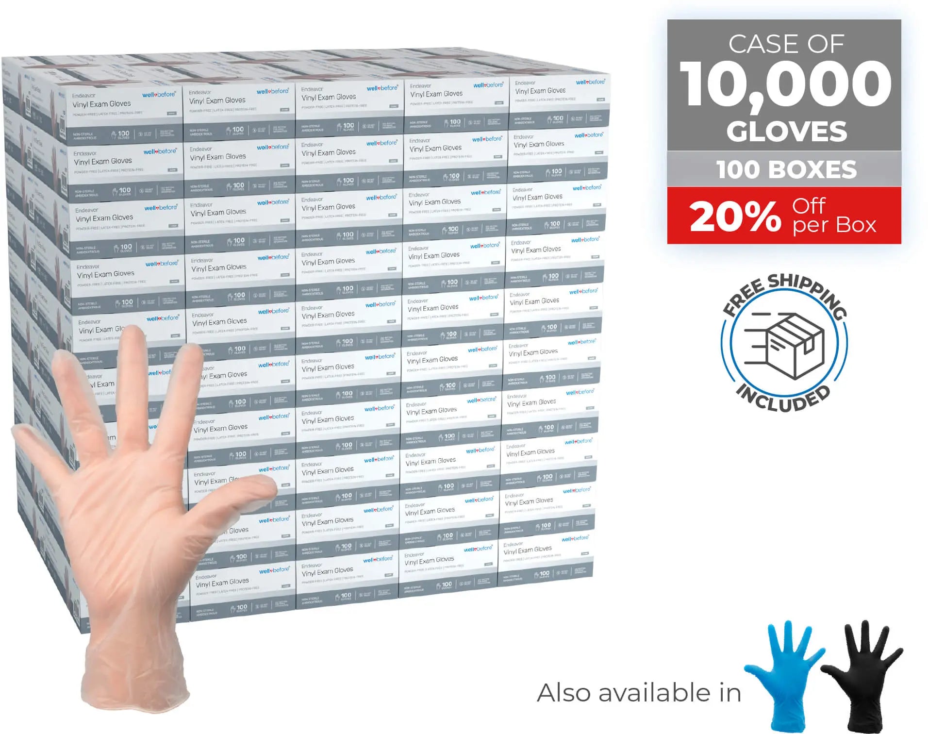 WellBefore Endeavor Vinyl Examination Gloves For Bulk Orders