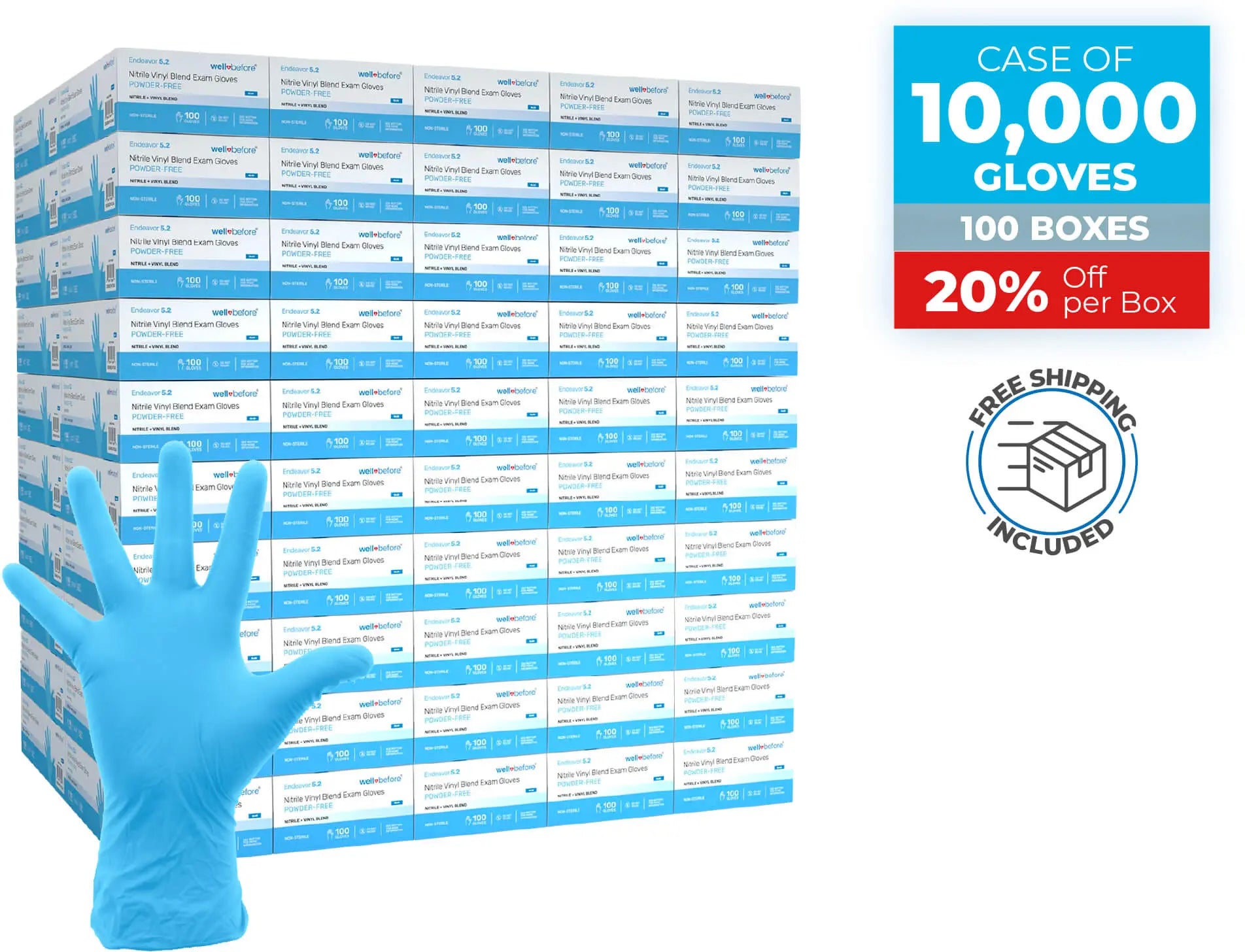 WellBefore Endeavor Vinyl Examination Gloves For Bulk Orders