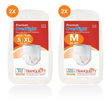 Tranquility Premium OverNight Disposable Absorbent Underwear - Sample Pack