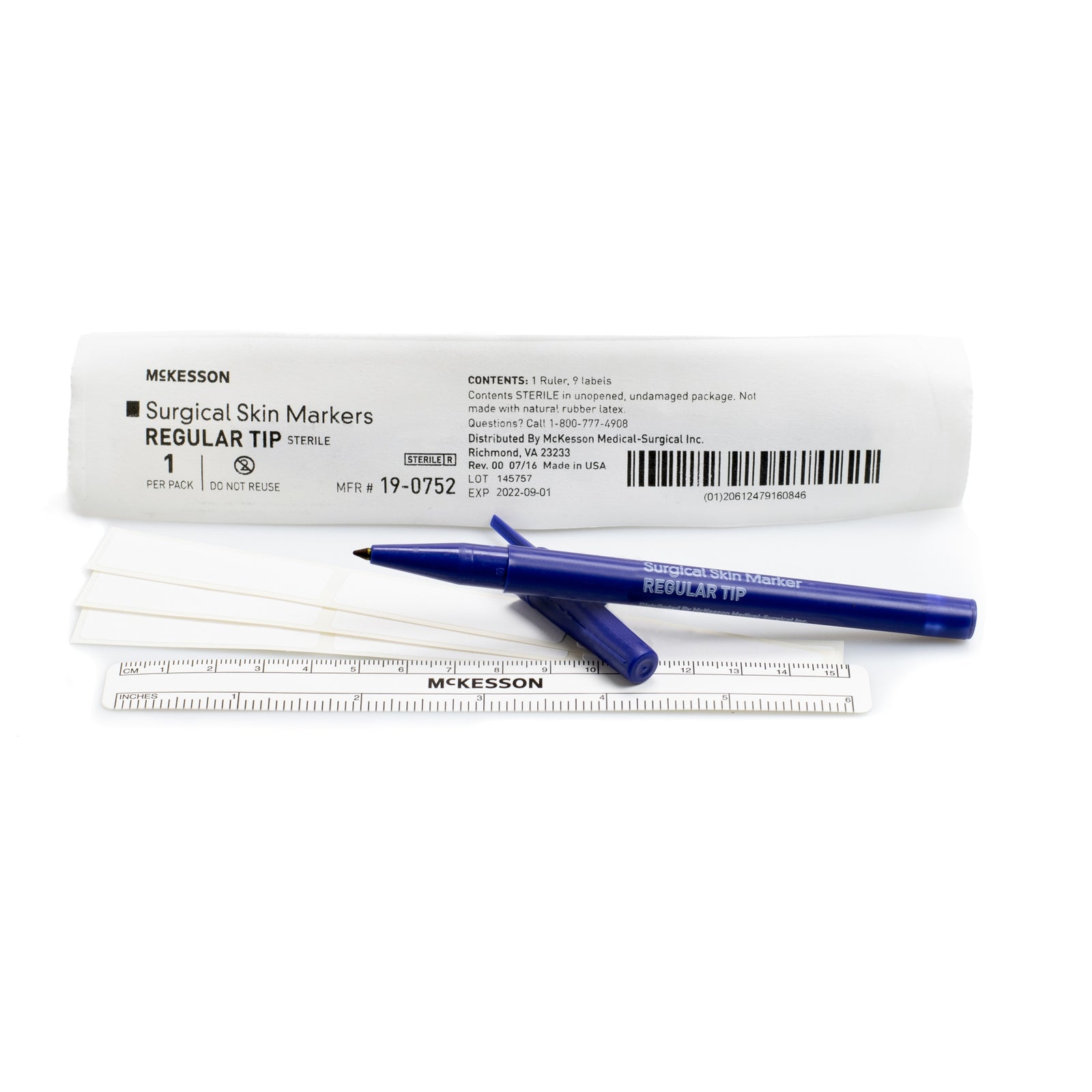 McKesson Skin Marker with Ruler and Labels