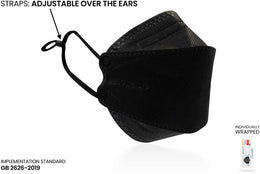 KN95 3D Face Mask | Comfort 3D Fit, Adjustable Ear Loops - Bag of 10