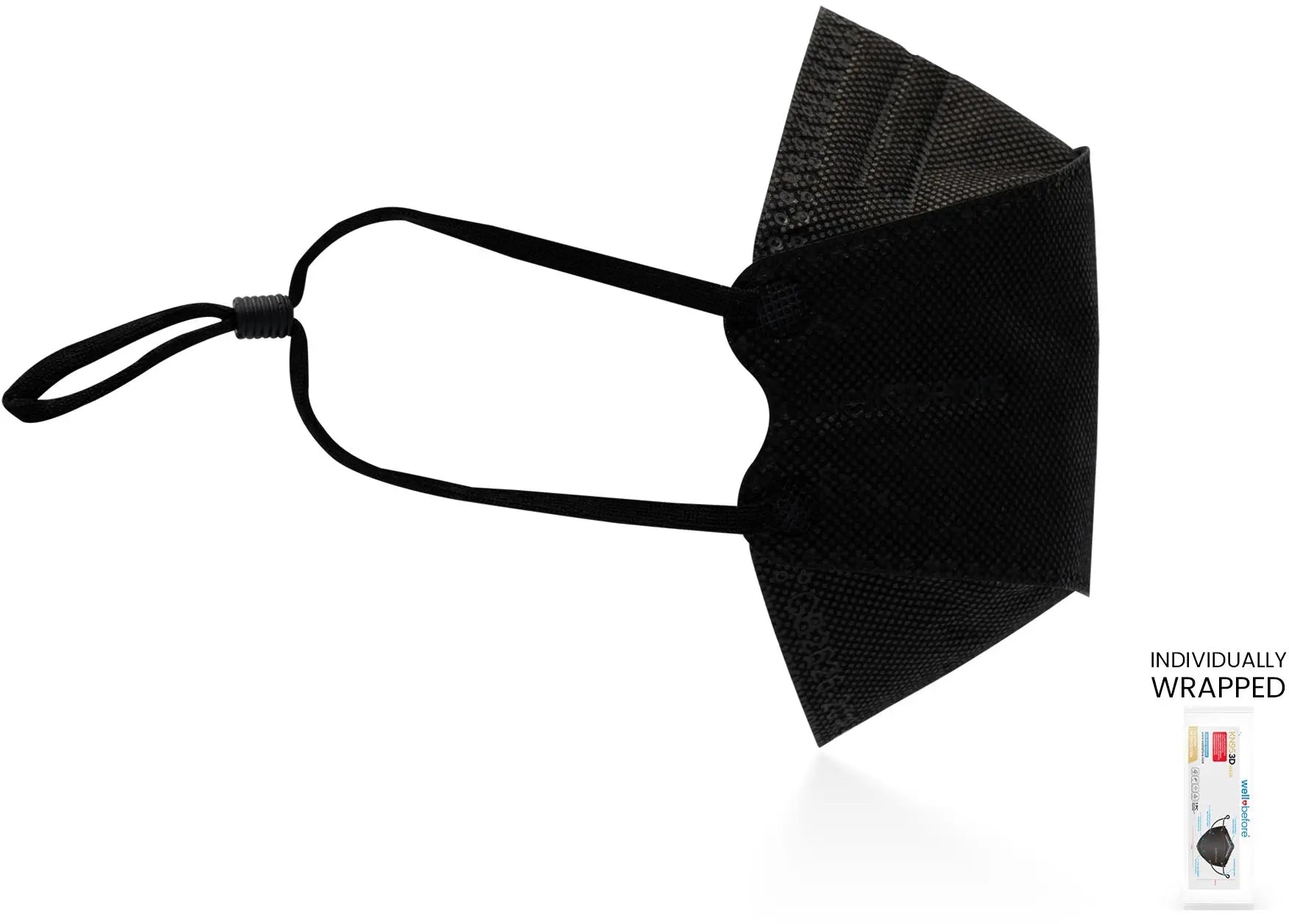 KN95 3D Face Mask | Comfort 3D Fit, Adjustable Ear Loops - Bag of 10