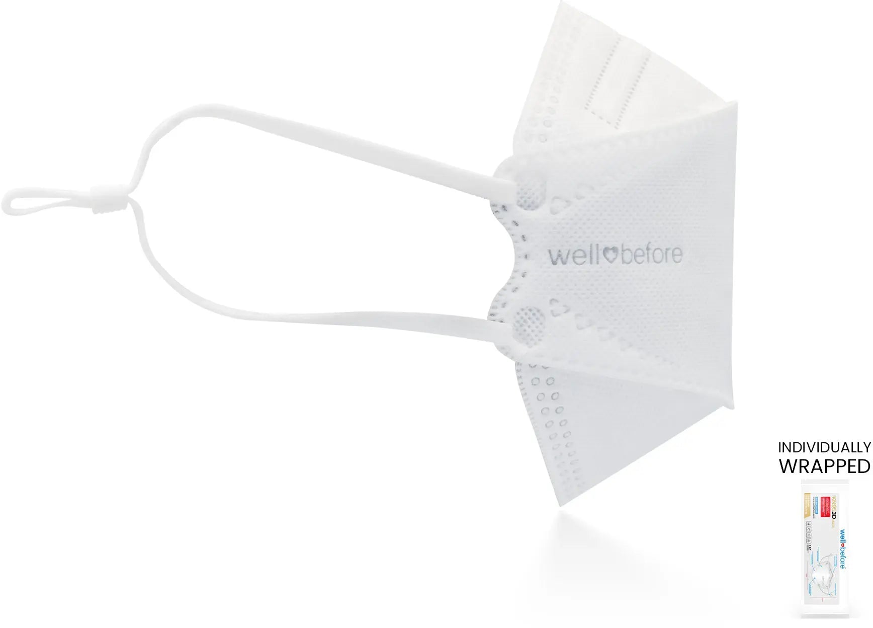 KN95 3D Face Mask | Comfort 3D Fit, Adjustable Ear Loops - Bag of 10