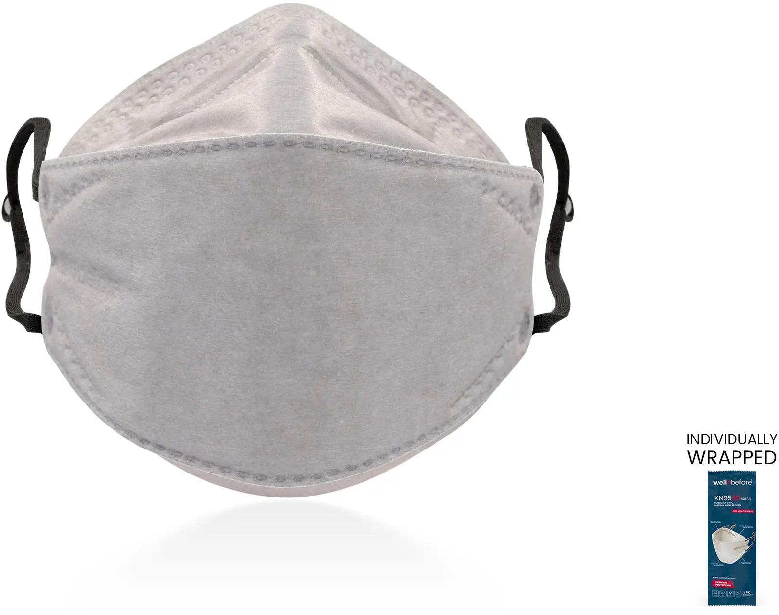 KN95 3D Face Mask | Comfort 3D Fit, Adjustable Ear Loops - Bag of 10