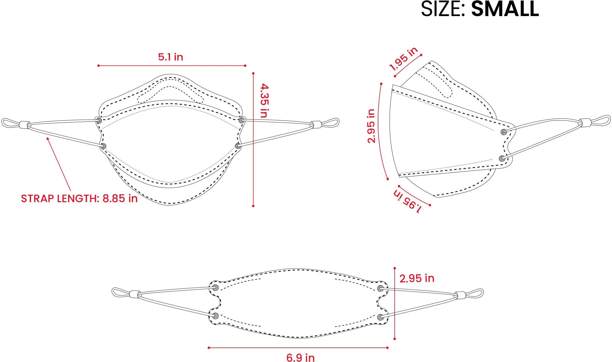 KN95 3D Face Mask | Comfort 3D Fit, Adjustable Ear Loops - Bag of 10