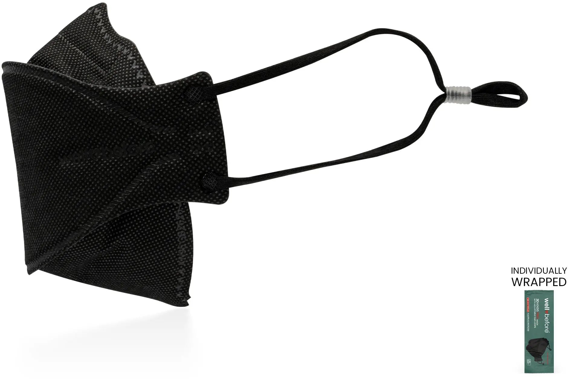 KN95 3D Face Mask | Comfort 3D Fit, Adjustable Ear Loops - Bag of 10