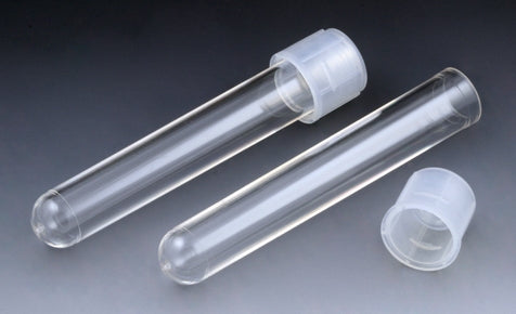 Globe Scientific 15 mL Polystyrene Test Tube with Dual Position Snap Cap