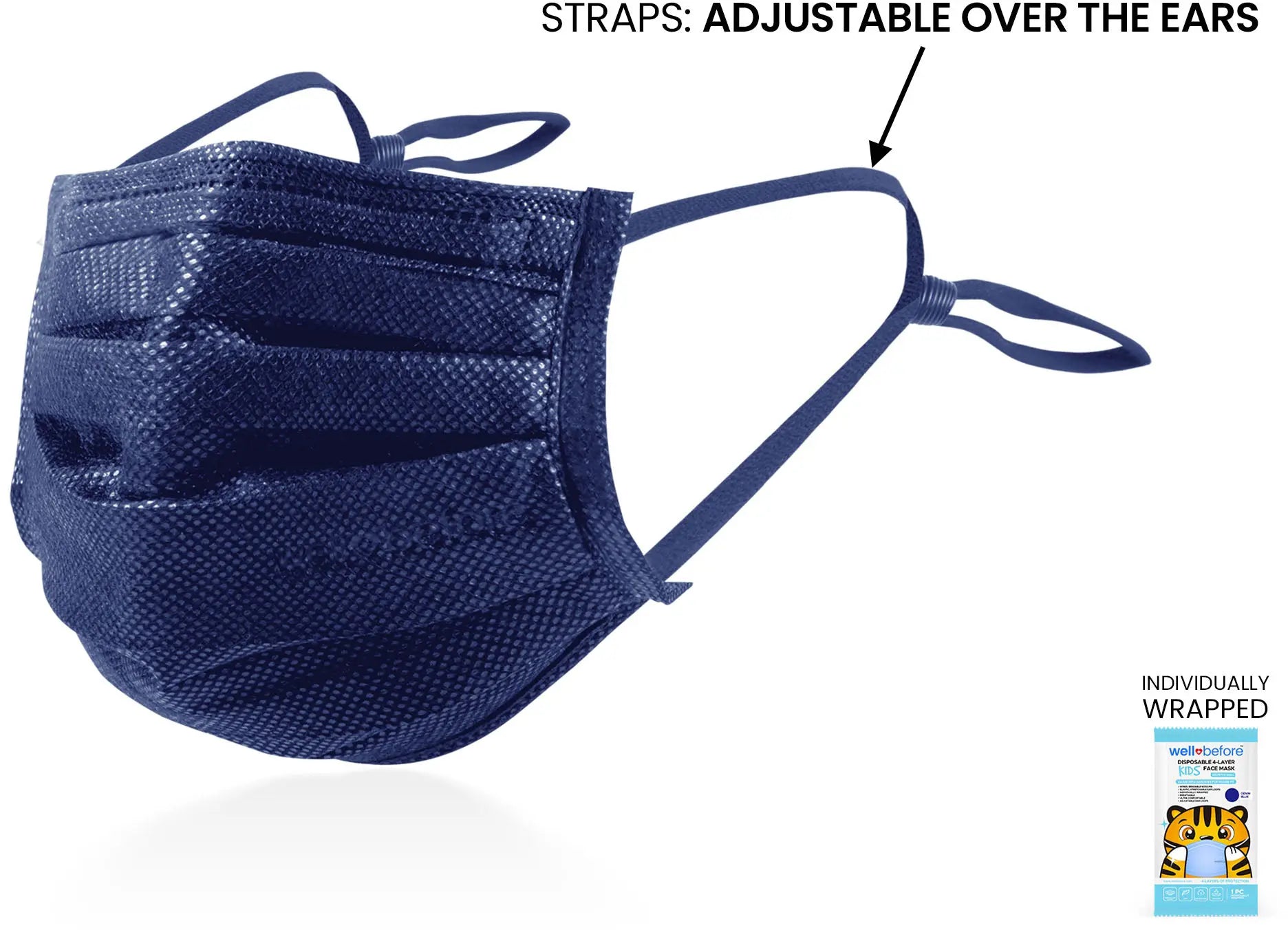 Disposable 4-Ply Kids Mask - BAG of 10