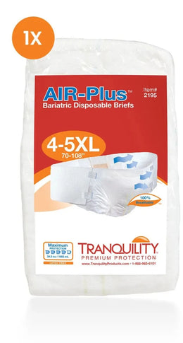 Tranquility AIR-Plus Bariatric Disposable Briefs - Sample Pack
