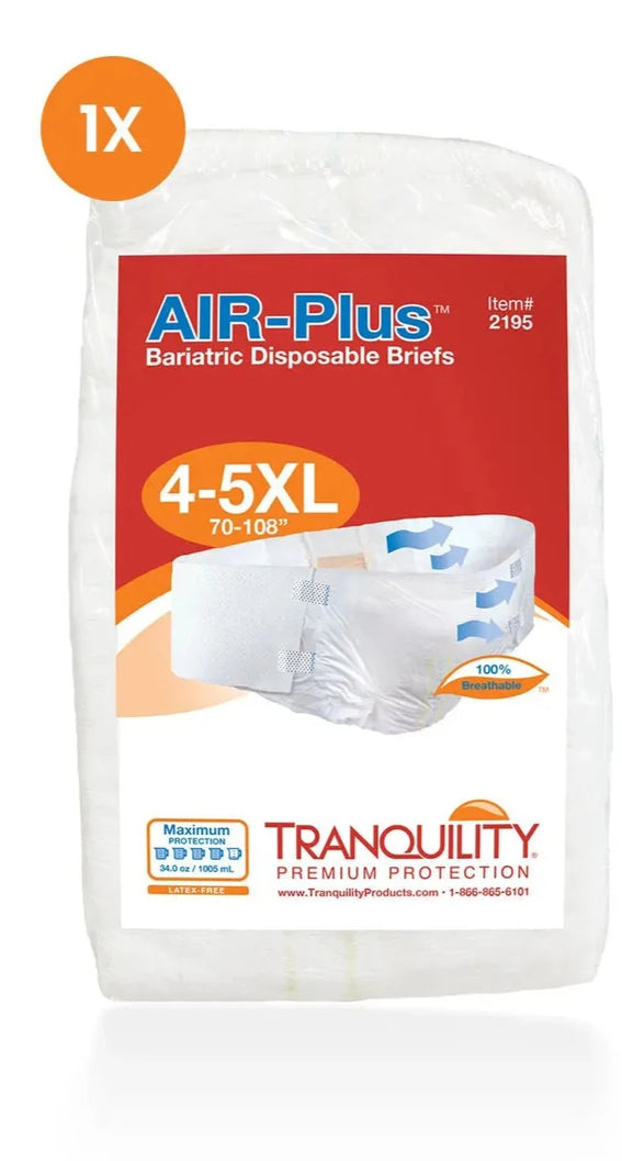 Tranquility AIR-Plus Bariatric Disposable Briefs - Try Before You Buy!
