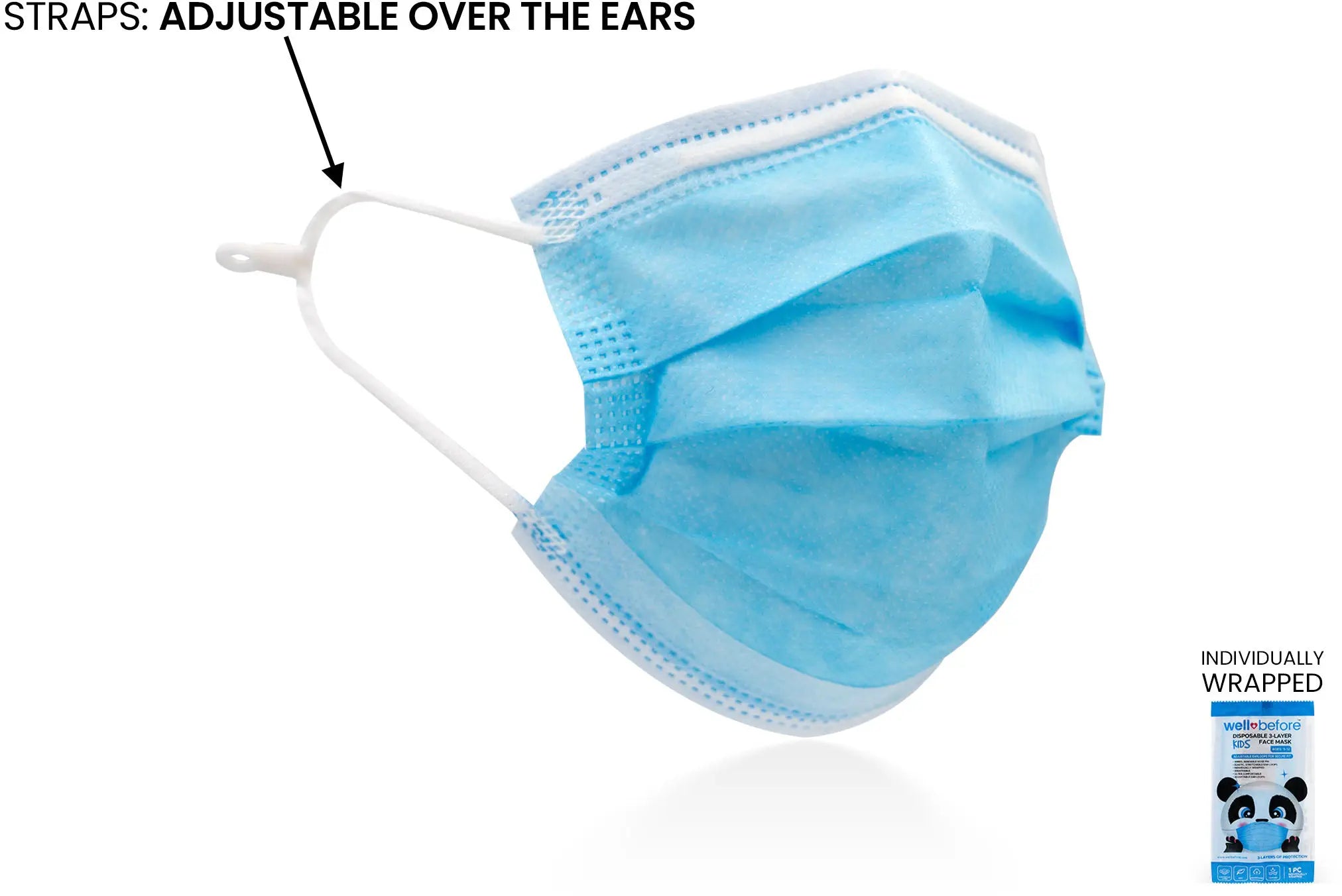 Disposable 3-Ply Kids Mask - BAG of 10