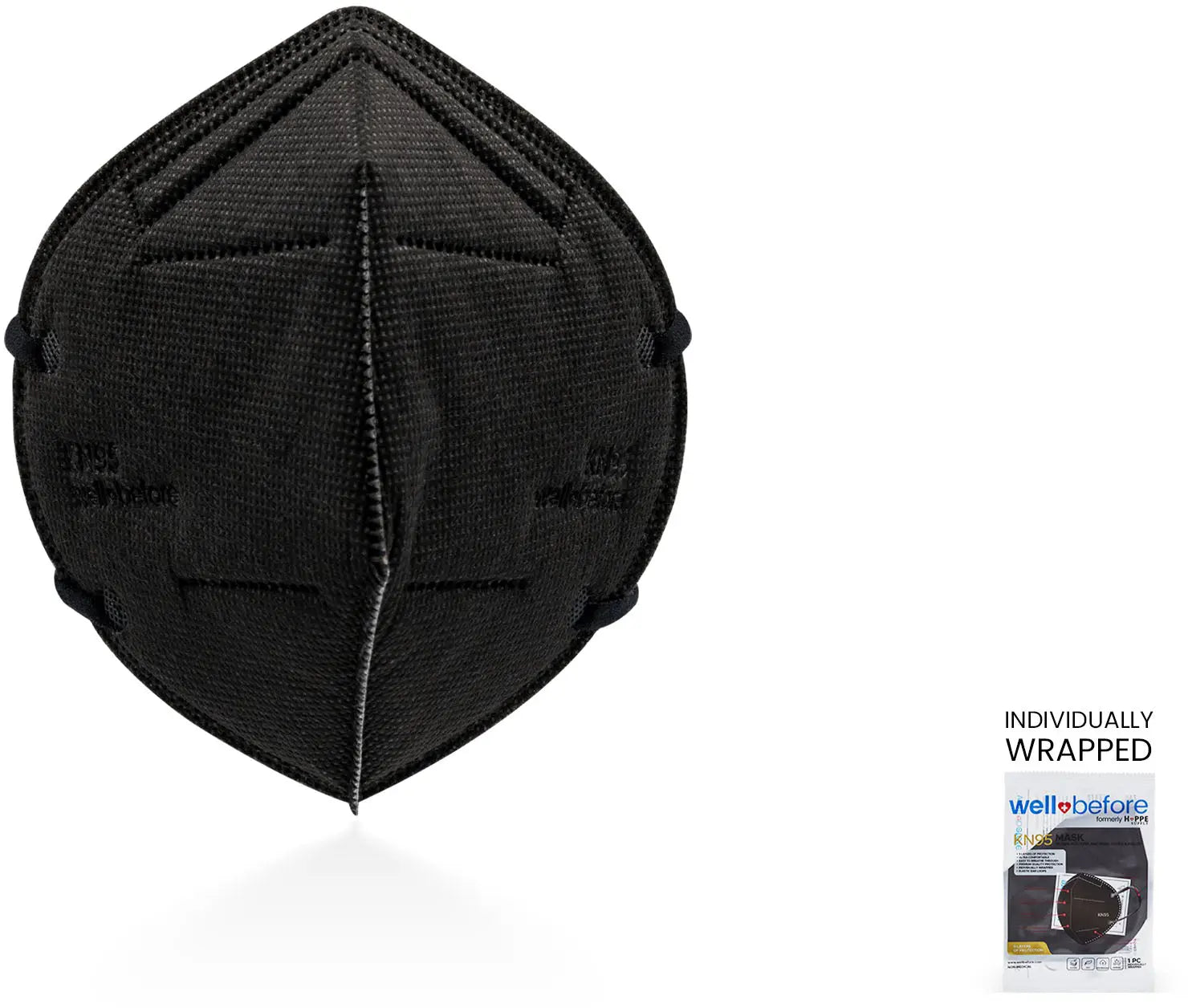 KN95 Face Mask | Individually Wrapped, Elastic Ear Loops - Bag of 10