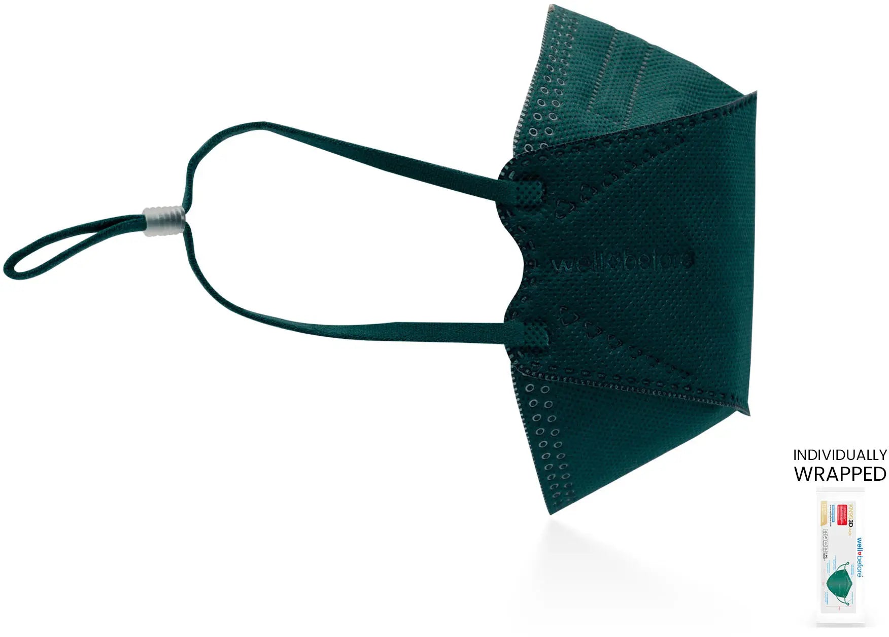 KN95 Face Mask | Individually Wrapped, Elastic Ear Loops - Bag of 10