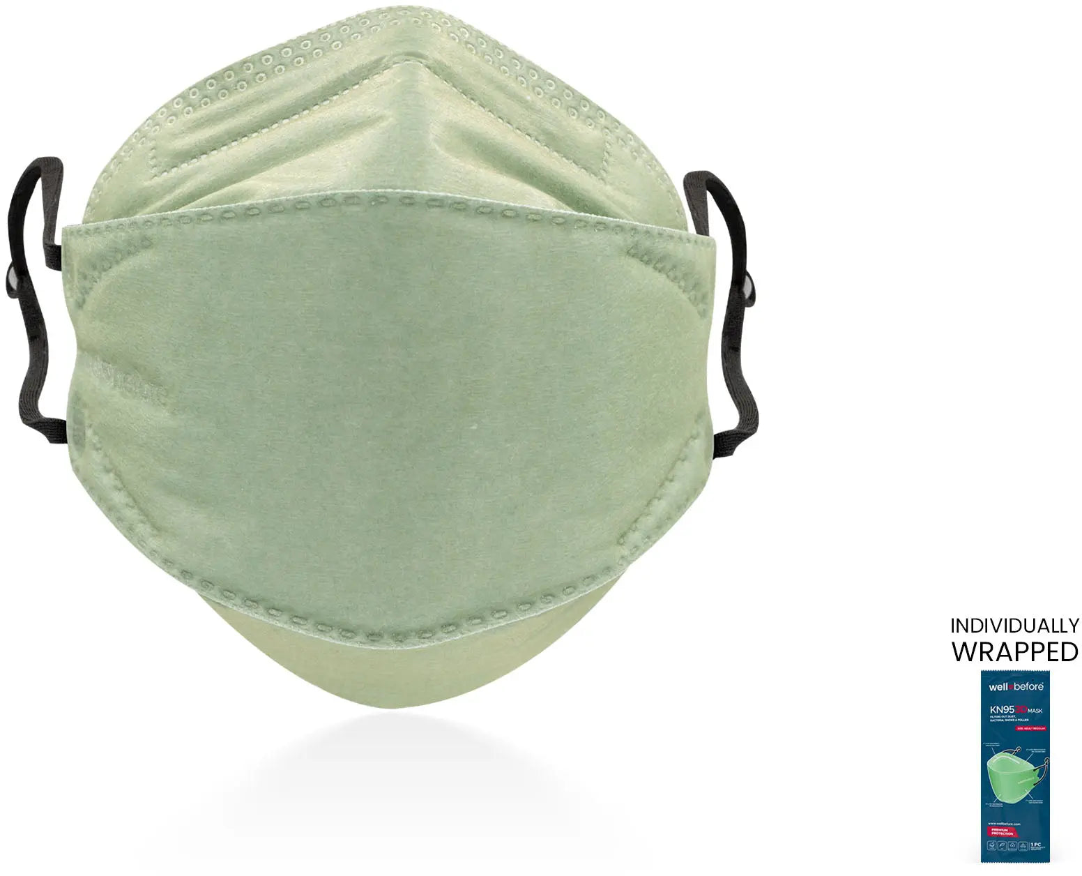 KN95 Face Mask | Individually Wrapped, Elastic Ear Loops - Bag of 10
