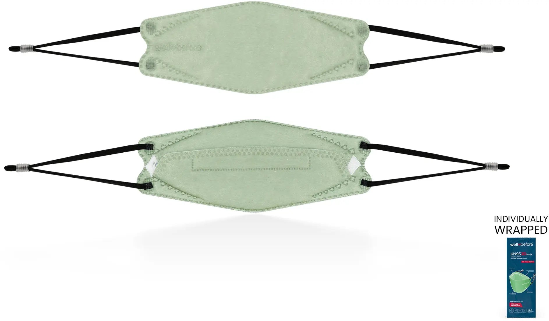 KN95 Face Mask | Individually Wrapped, Elastic Ear Loops - Bag of 10