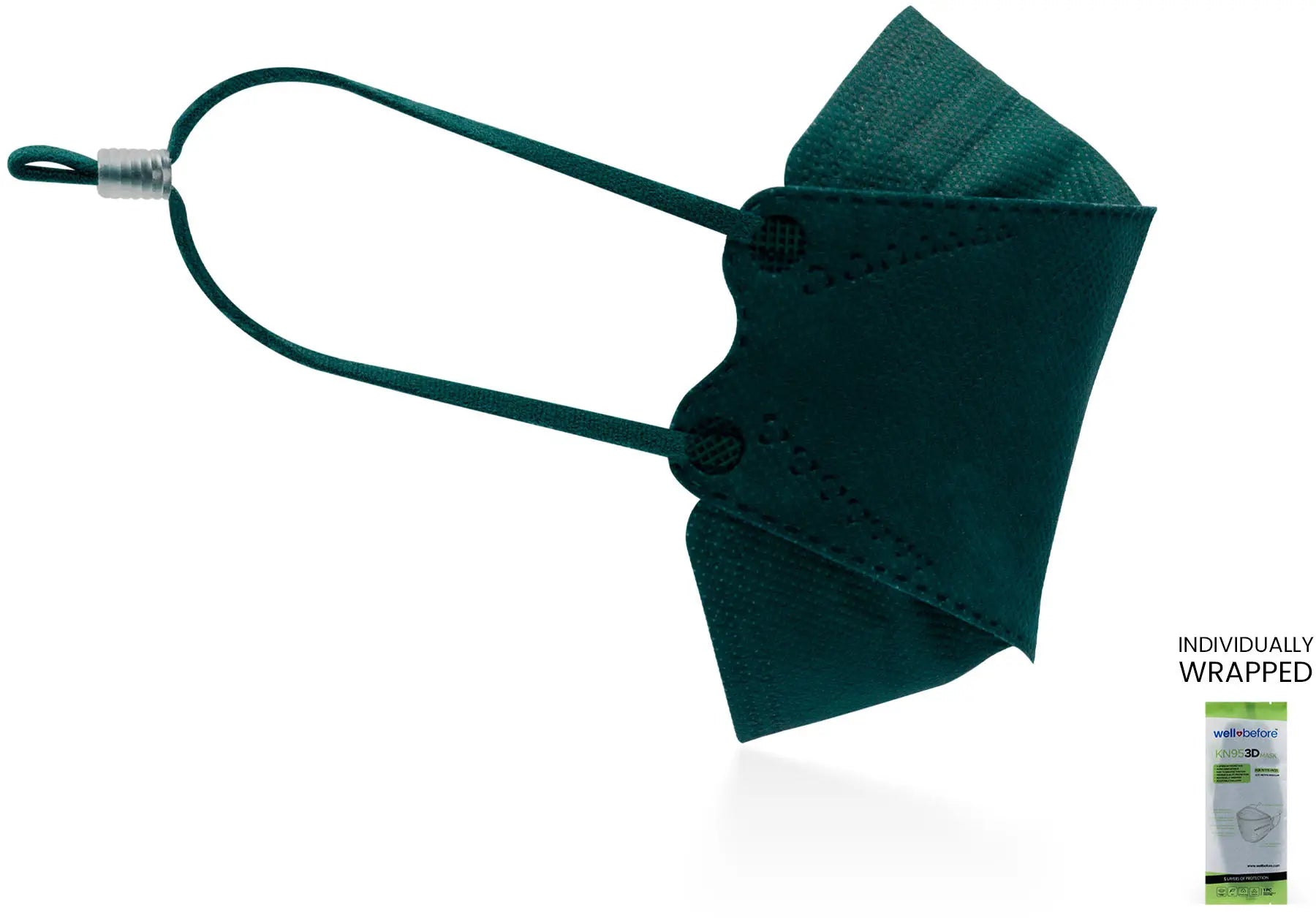 Kids KN95 3D Mask | Individually Wrapped, Elastic Ear Loops - Bag of 10