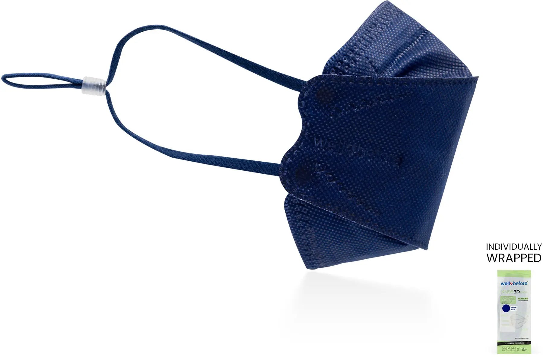 Kids KN95 3D Mask | Individually Wrapped, Elastic Ear Loops - Bag of 10