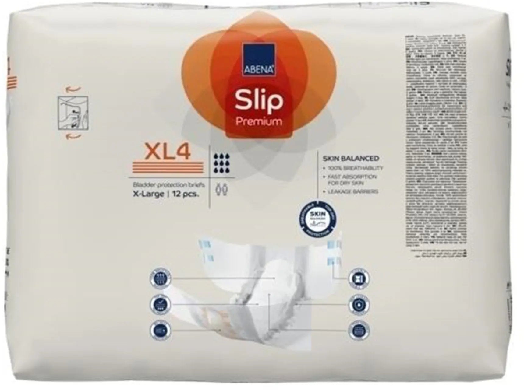 Abena Slip Premium XL4 Unisex Adult Incontinence Brief