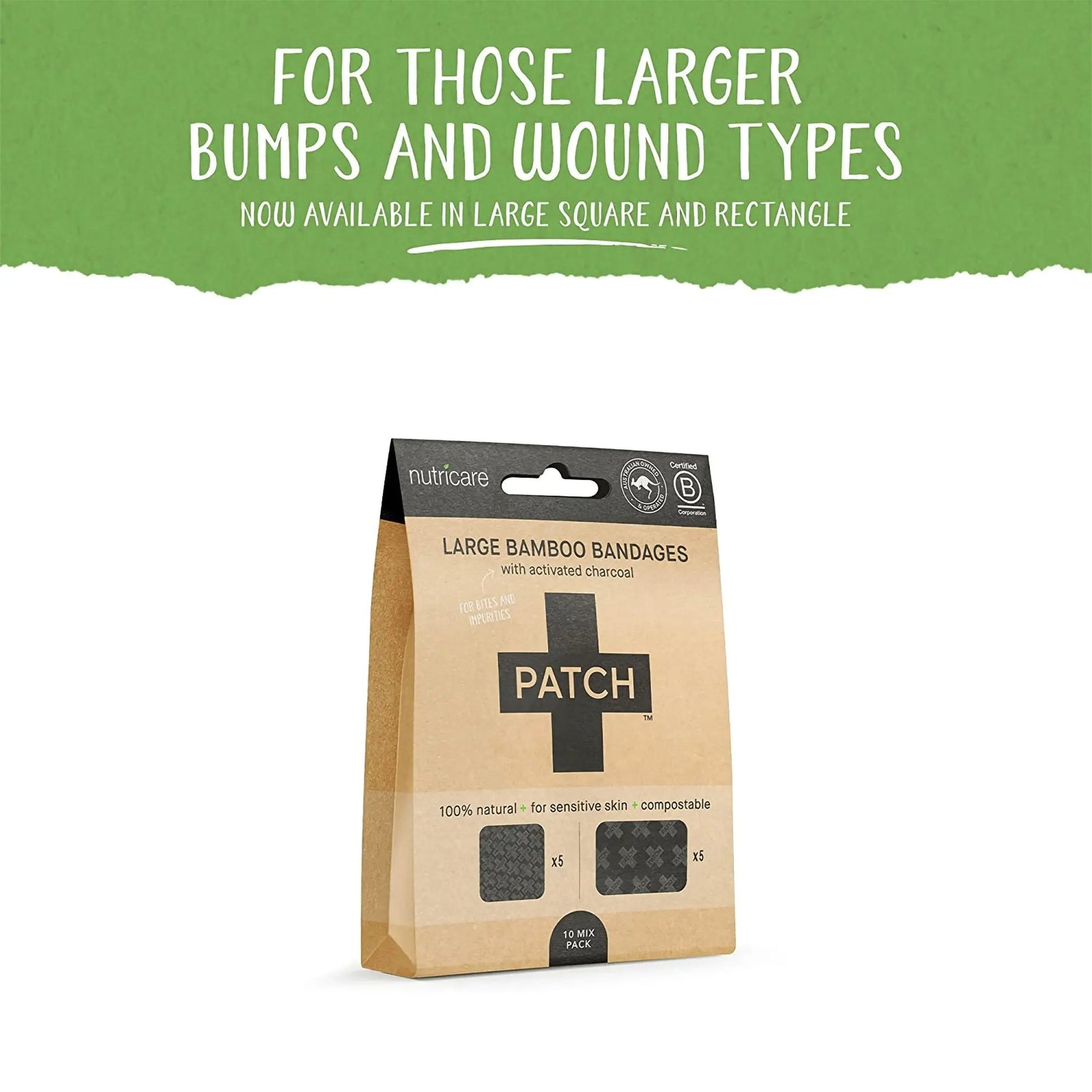 Patch Adhesive Strip With Charcoal