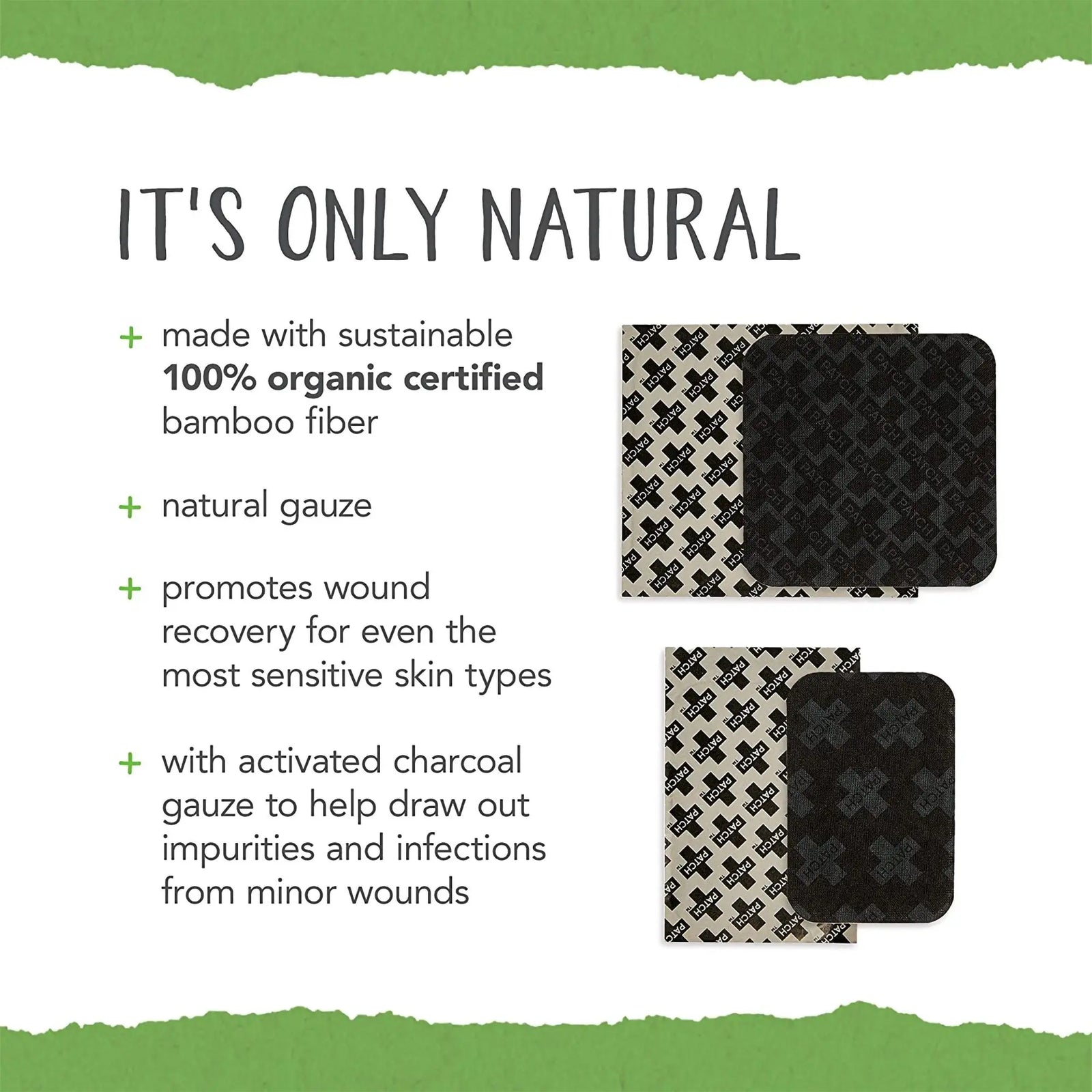 Patch Adhesive Strip With Charcoal