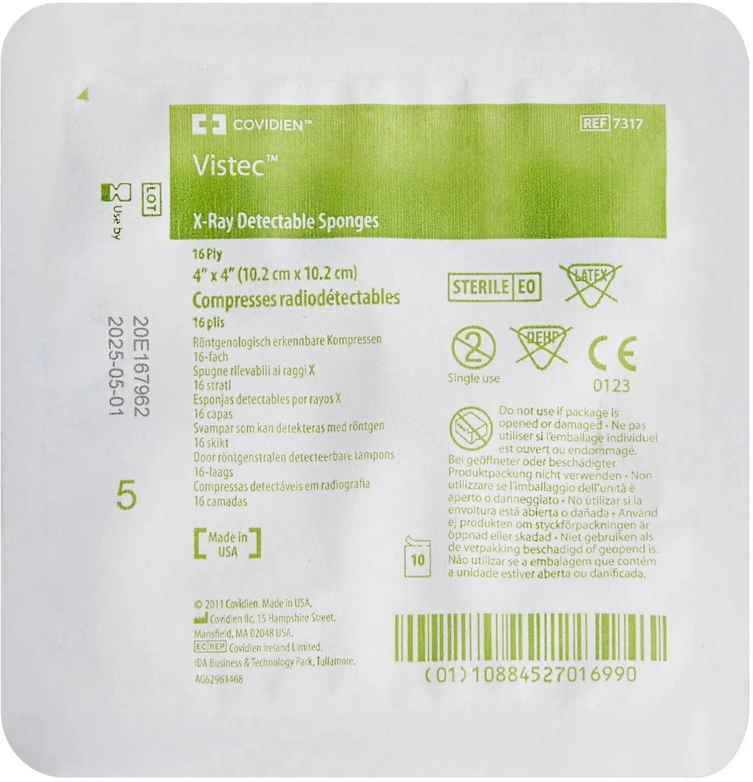 Visitec Usp Type Vii X-Ray Detectable Gauze Sponge