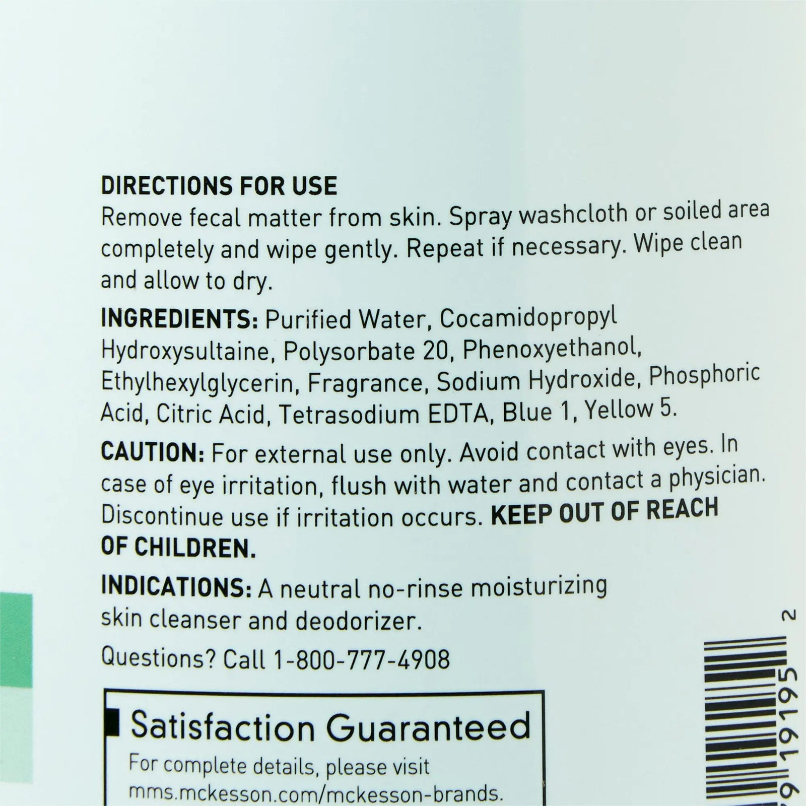 McKesson Rinse-Free Perineal Wash
