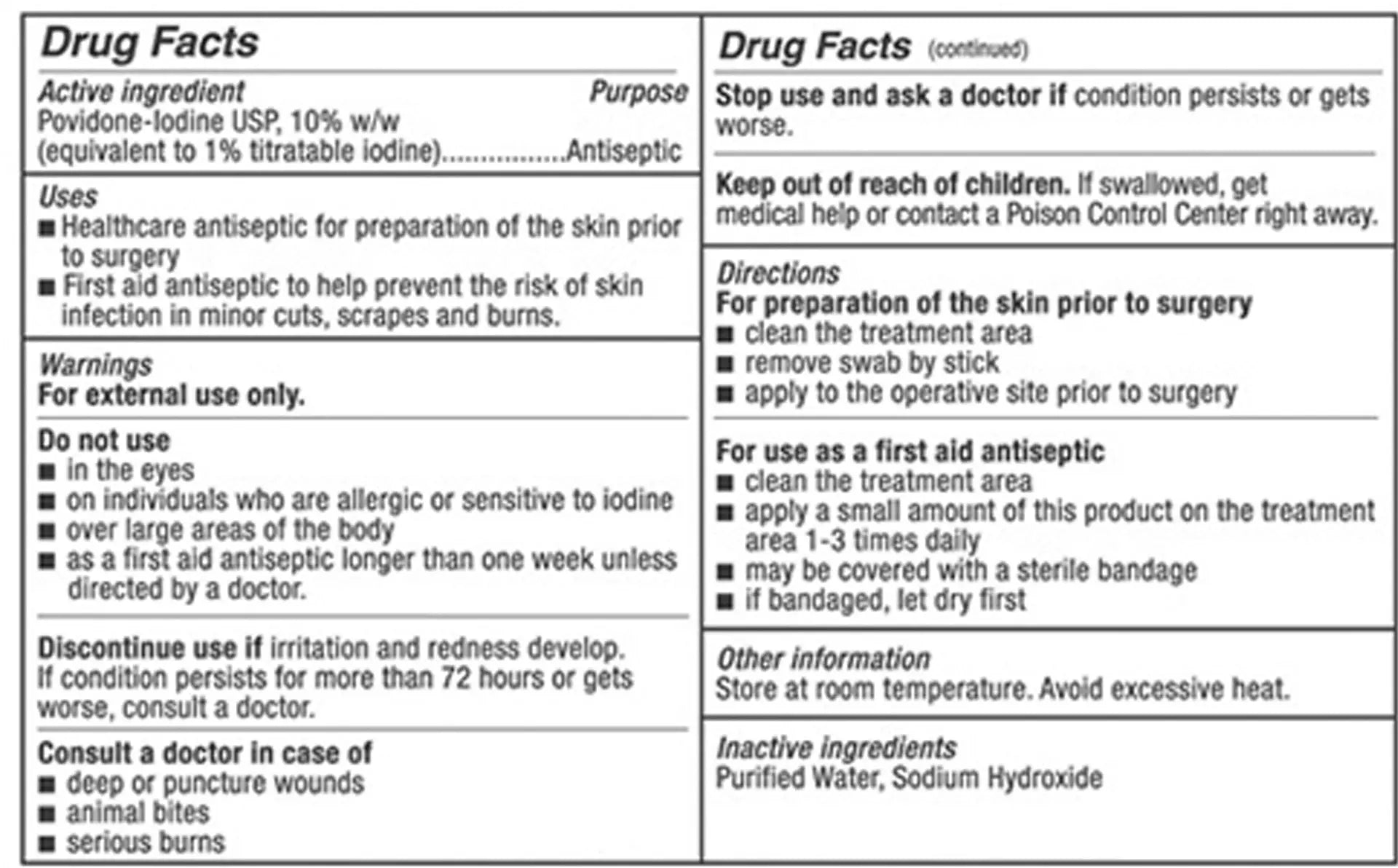 PDI Impregnated Swabstick