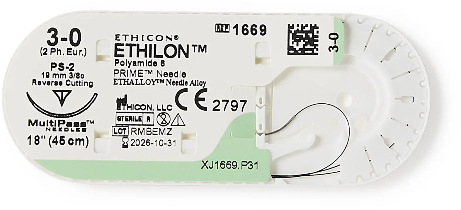 Ethilon Nonabsorbable Suture With Needle