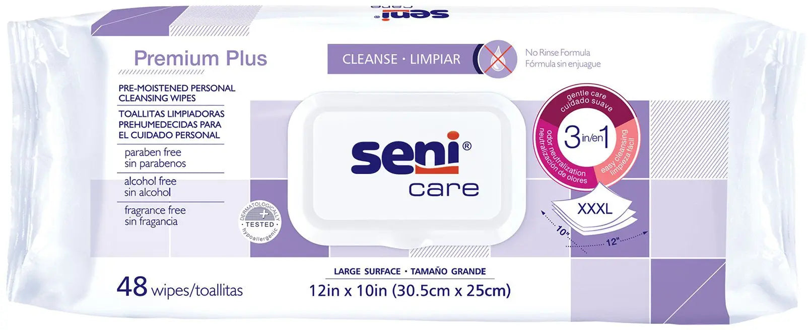 Seni Care Rinse-Free Personal Wipe
