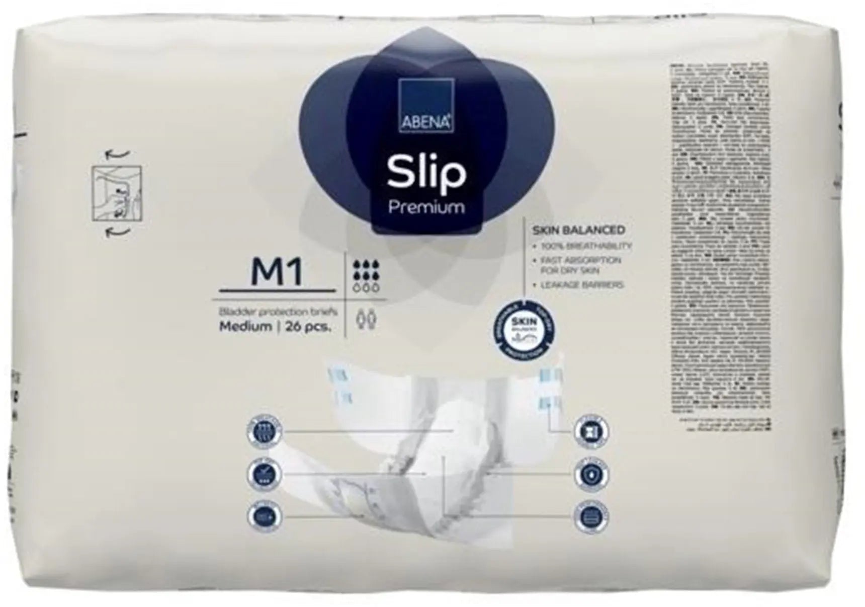 Abena Slip Premium M1 Unisex Adult Incontinence Brief