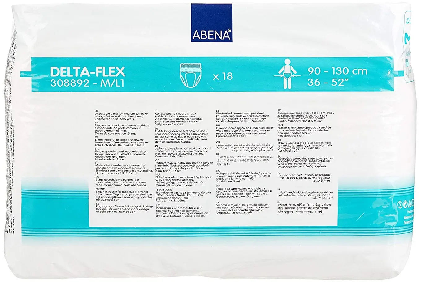Abena Delta-Flex L1 Unisex Adult Absorbent Underwear