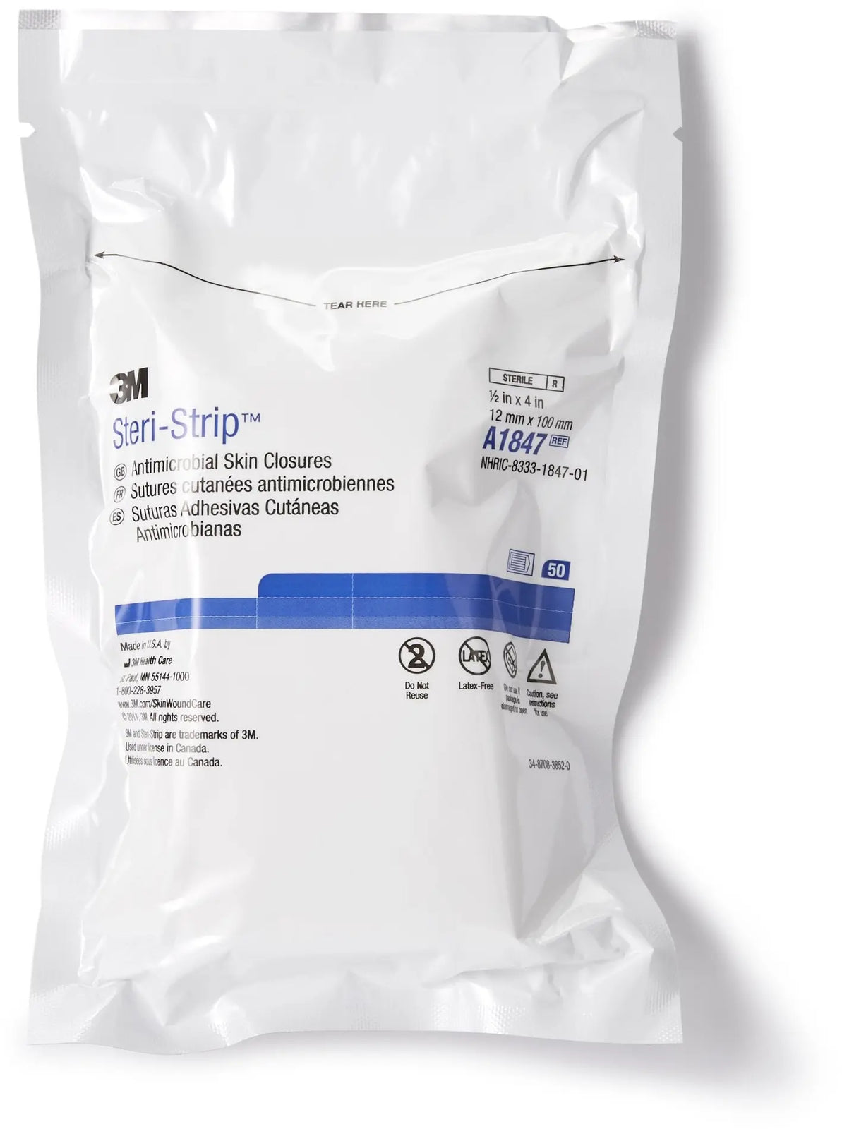Steri-Strip Antimicrobial Antimicrobial Skin Closure Strip