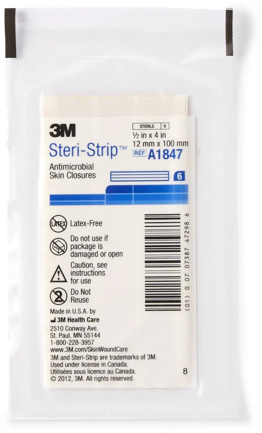 Steri-Strip Antimicrobial Antimicrobial Skin Closure Strip