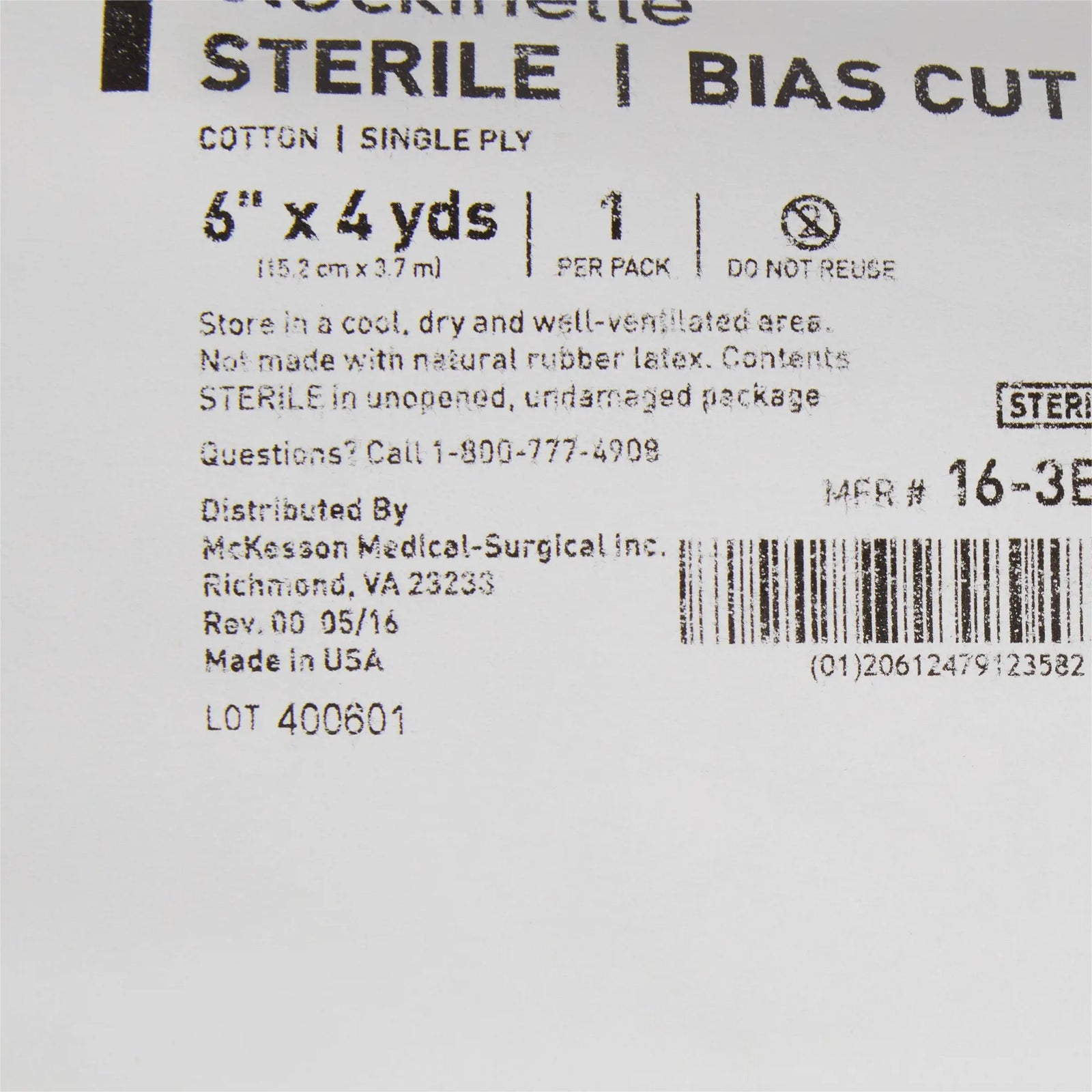McKesson Bias Cut Stockinette