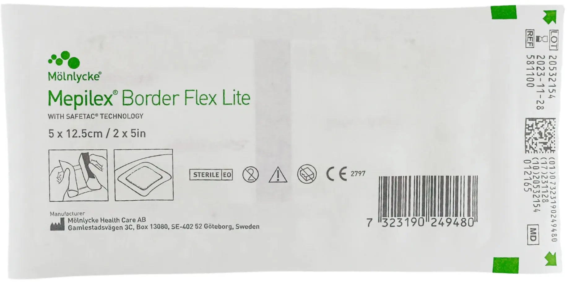 Mepilex Border Flex Lite Silicone Foam Dressing