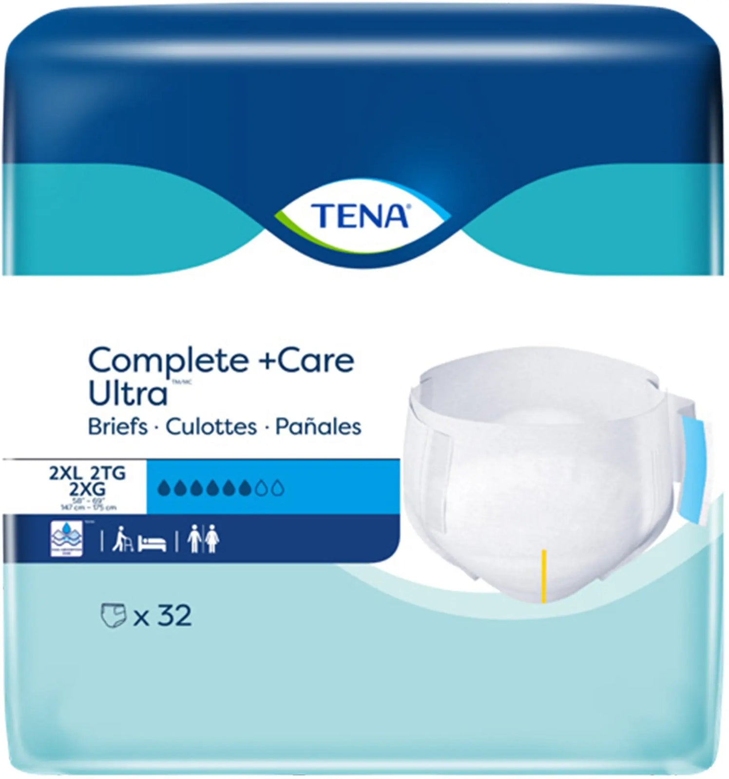 TENA Complete +Care Ultra Unisex Adult Incontinence Brief