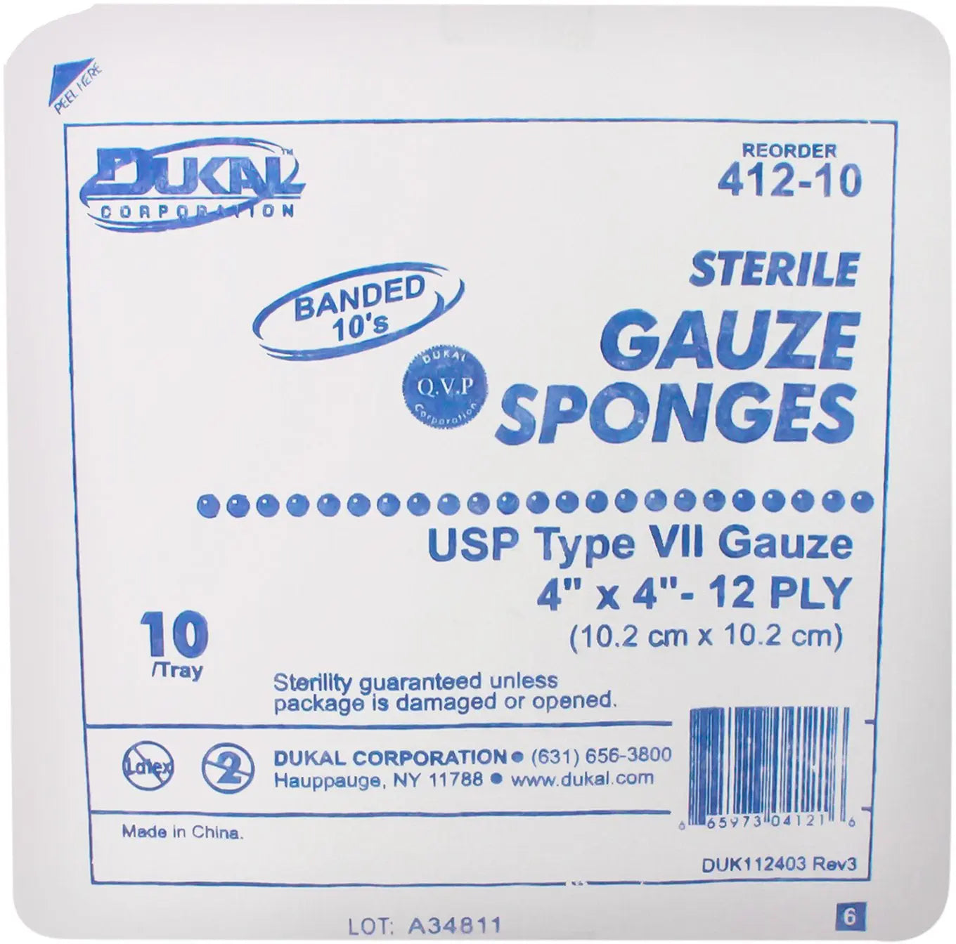 Dukal Usp Type Vii Gauze Sponge
