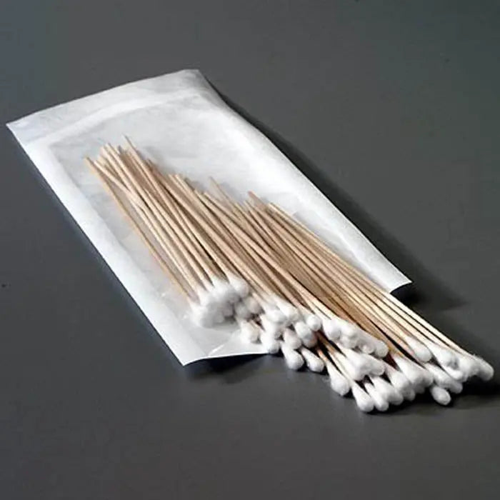 Swabstick Cotton Tip Wood Shaft 3 Inch Sterile 10 Per Pack